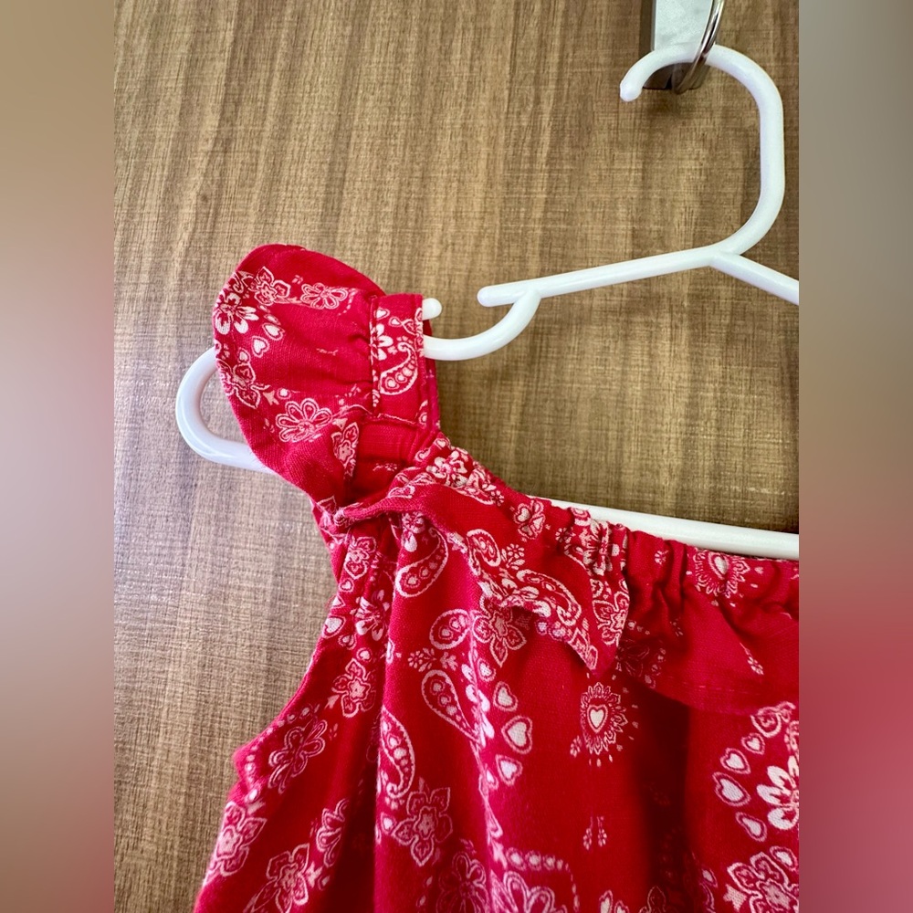 5/$25 Bandana-inspired ruffle romper - Picture 3 of 5